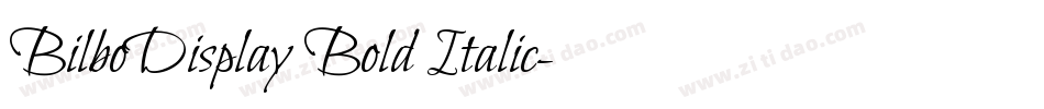 BilboDisplay Bold Italic字体转换